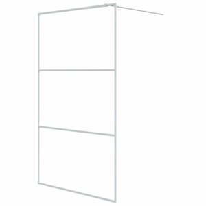 vidaXL Paroi de douche Blanc 115x195 cm Verre ESG transparent