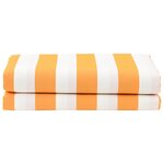 vidaXL Tissu de remplacement de store Jaune et Blanc 10x1.6 m