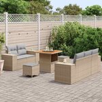 vidaXL Ensemble de canapé de jardin 8 Pièces Beige et Gris clair