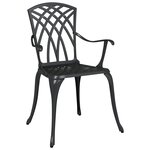 vidaXL Ensemble de salle à manger pour jardin 5 Pièces Noir Aluminium