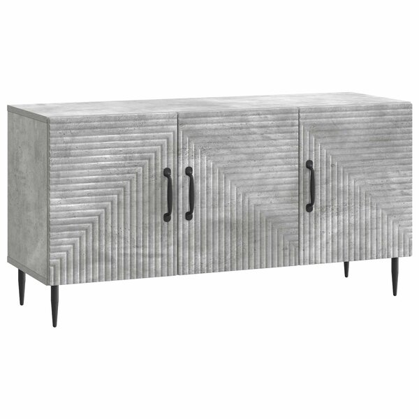vidaXL Meuble TV Gris béton 99 x 34 5 x 50 cm Bois d'ingénierie