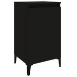 vidaXL Tables de chevet 2 Pièces noir 40x35x70 cm bois d'ingénierie