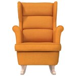 vidaXL Chaise à bascule jaune foncé 74x90x102 cm tissu