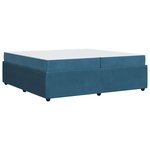 vidaXL Cadre de lit avec matelas Bleu 200 x 200 cm tissu