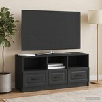 vidaXL Meuble TV avec tiroir Noir 102 x 34 5 x 47 cm Bois d'ingénierie