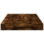 vidaXL Étagères murales 4 Pièces chêne fumé 40x10x1 5cm bois d'ingénierie