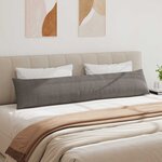 vidaXL Coussins de canapé 2 Pièces Gris clair 200 x 40 cm