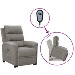 vidaXL Fauteuil Gris clair Tissu