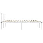 vidaXL Cadre de lit Blanc Métal 140x200 cm