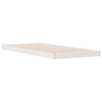 Lit de sol vidaXL Blanc 80x210 cm en bois massif de pin