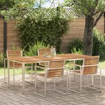 vidaXL Table à manger d'extérieur 200x90x74.5 cm en teck massif