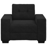 vidaXL Fauteuil noir 60 cm velours
