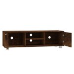 vidaXL Meuble TV Chêne fumé 140x40 5x35 cm Bois d'ingénierie
