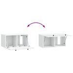 vidaXL Meuble TV mural Blanc 59 5 x 31 x 30 cm Bois d'ingénierie