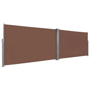 vidaXL Auvent latéral rétractable 160 x 600 cm Marron
