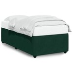 vidaXL Cadre de lit sans matelas vert foncé 90x190 cm velours