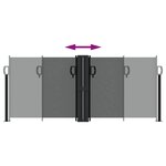 vidaXL Auvent latéral rétractable anthracite 100x600 cm