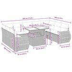 vidaXL Salon de jardin avec coussins 10 Pièces beige résine tressée