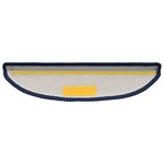 vidaXL Tapis d'escalier 30 pièces 56 x 17 x 3 cm Bleu Demi-rond