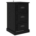 vidaXL Cabinet de chevet avec tiroir Chêne noir 39 x 39 x 67 5 cm