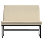 vidaXL Banc Crème 100x75x76 cm Tissu