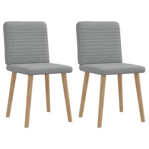 vidaXL Chaises à manger lot de 2 gris clair tissu