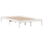 vidaXL Lit bibliothèque sans matelas blanc 135x190 cm bois pin massif