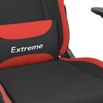 vidaXL Chaise de jeu Noir et rouge Tissu