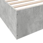 vidaXL Cadre de lit gris béton 200x200 cm bois d'ingénierie