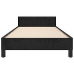 vidaXL Cadre de lit et tête de lit sans matelas noir 90x190 cm velours
