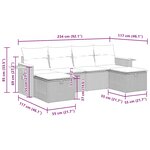 vidaXL Salon de jardin avec coussins 6 Pièces beige résine tressée