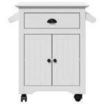 VidaXL Chariot de cuisine BODO blanc 72x45x80 cm