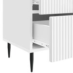 vidaXL Cabinet de chevet 2 Pièces Blanc brillant 43 x 34 5 x 47 5 cm