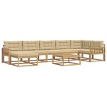 vidaXL Ensemble de canapés d'extérieur 8 pc Blanc et Beige