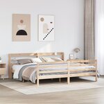 vidaXL Cadre de lit avec tête de lit sans matelas 200x200 cm