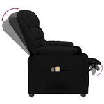 vidaXL Fauteuil électrique de massage Noir Similicuir