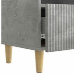 vidaXL Meuble TV 102 x 34 5 x 50 cm Gris béton Bois d'ingénierie