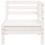 vidaXL Canapé de jardin 3 places blanc bois de pin massif
