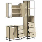 vidaXL Ensemble de meubles de salle de bain 3 Pièces chêne sonoma