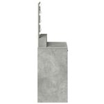 vidaXL Coiffeuse Gris béton 50 x 41 x 135 cm Bois d'ingénierie