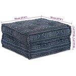 vidaXL Coussin 2 Pièces Bleu 70 x 70 x 36 cm Polyester