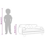 vidaXL Canapé pour enfants rose 70x45x30 cm velours