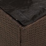 vidaXL Coffre de Rangement Extérieur Brun et Crème Rotin Moyen Rangement