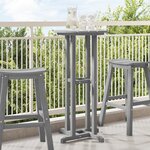vidaXL Table de Bar Gris Clair 55x55x107 cm HDPE
