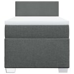 vidaXL Sommier à lattes de lit et matelas Gris foncé 90x190 cm Tissu