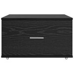 vidaXL Meuble à tiroirs Chêne noir Bois d'ingénierie Compact