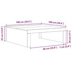 vidaXL Table basse Chêne noir 100 x 100 x 35 cm Bois d'ingénierie