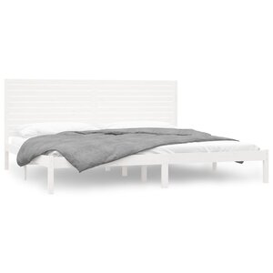 vidaXL Cadre de lit sans matelas blanc 180x200 cm bois massif