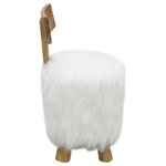 vidaXL Tabouret Blanc Bois de teck massif