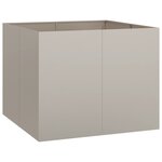 vidaXL Jardinière rouillé 100x100x80 cm acier inoxydable